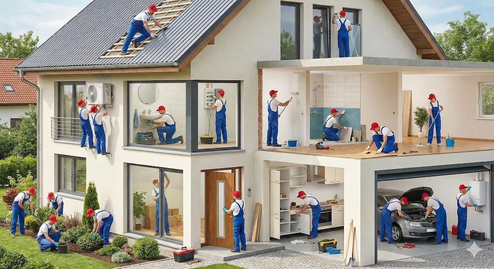 Executam lucrări de instalații electrice instalații sanitare renovări complete apartamente.case
